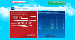 Desktop Screenshot of letenky.fifo.sk
